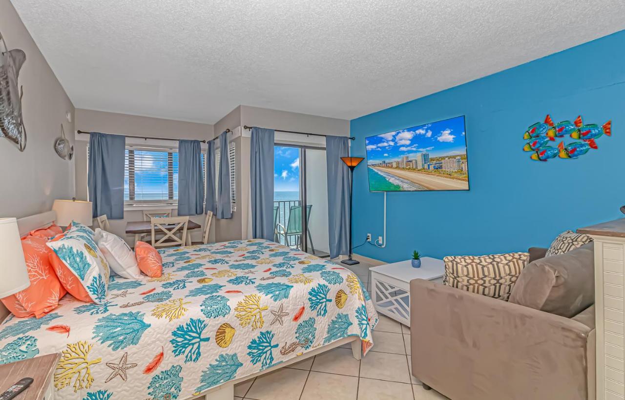 Ocean Front Studio With Panoramic Views! Palace Resort 1001 Myrtle Beach Bagian luar foto
